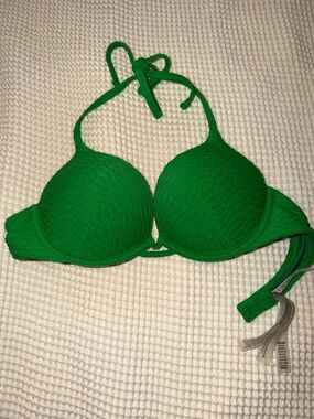 Green Textured Halter Swim Top - Women Intimates & Sleepwear